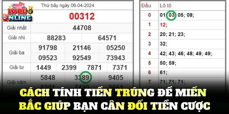 Cách tính tiền trúng đề miền Bắc giúp bạn cân đối tiền cược