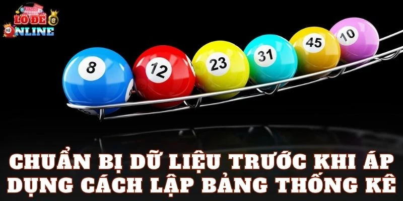 Chuẩn bị dữ liệu trước khi áp dụng cách lập bảng thống kê