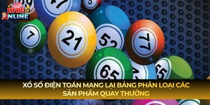 Xổ Số Điện Toán mang lại bảng phân loại các sản phẩm quay thưởng