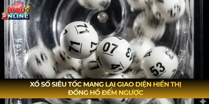 Xổ Số Siêu Tốc mang lại giao diện hiển thị đồng hồ đếm ngược